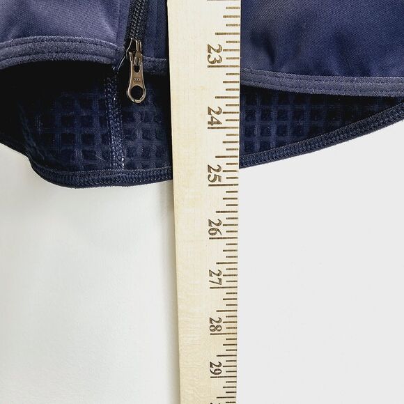 Nike‎ Jacket Women's Medium Blue Dri Fit Reflector Strips Full Zip Thumb Hole - Picture 8 of 9